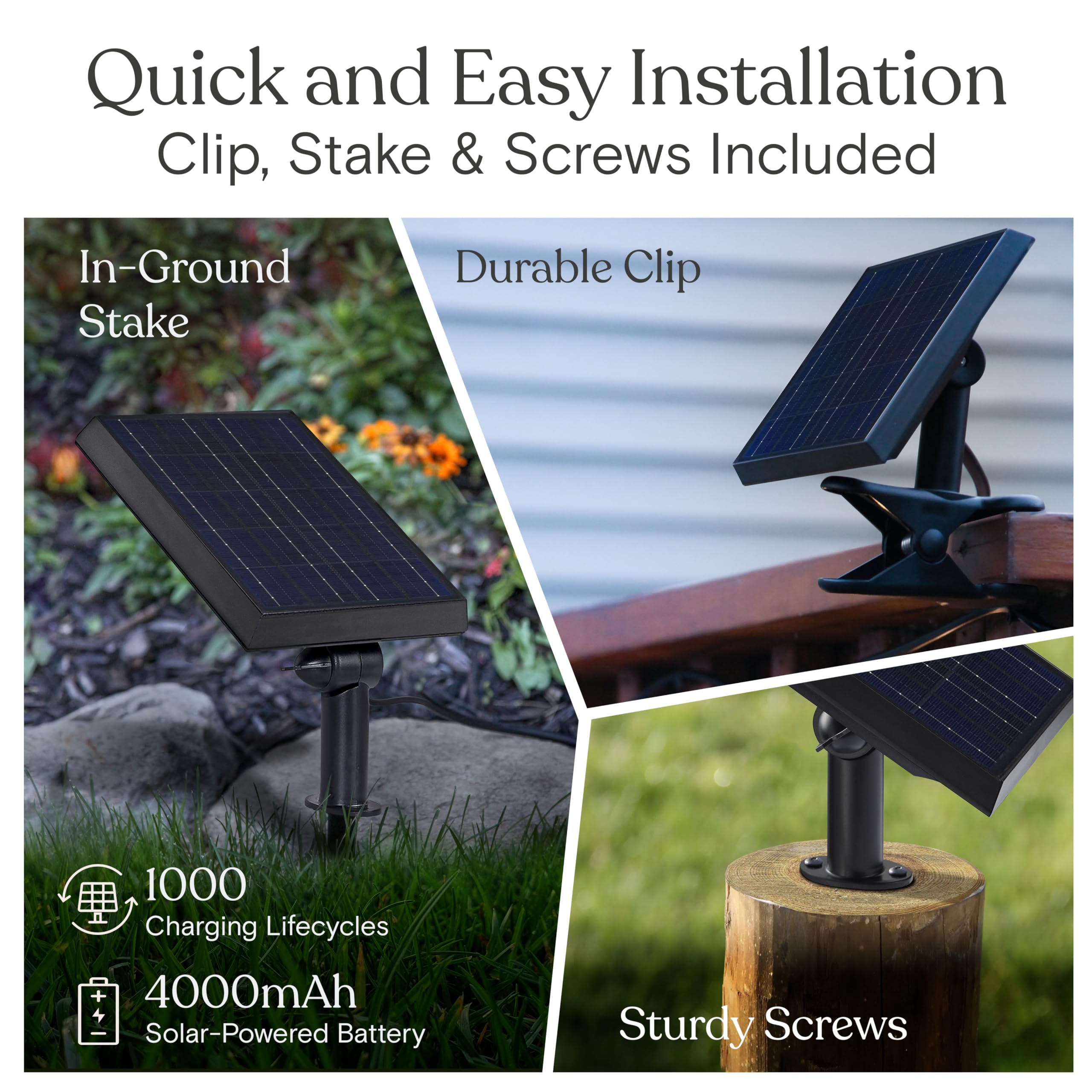 Brightech Ambience Pro warm 3000K glow creates cozy patio evenings.