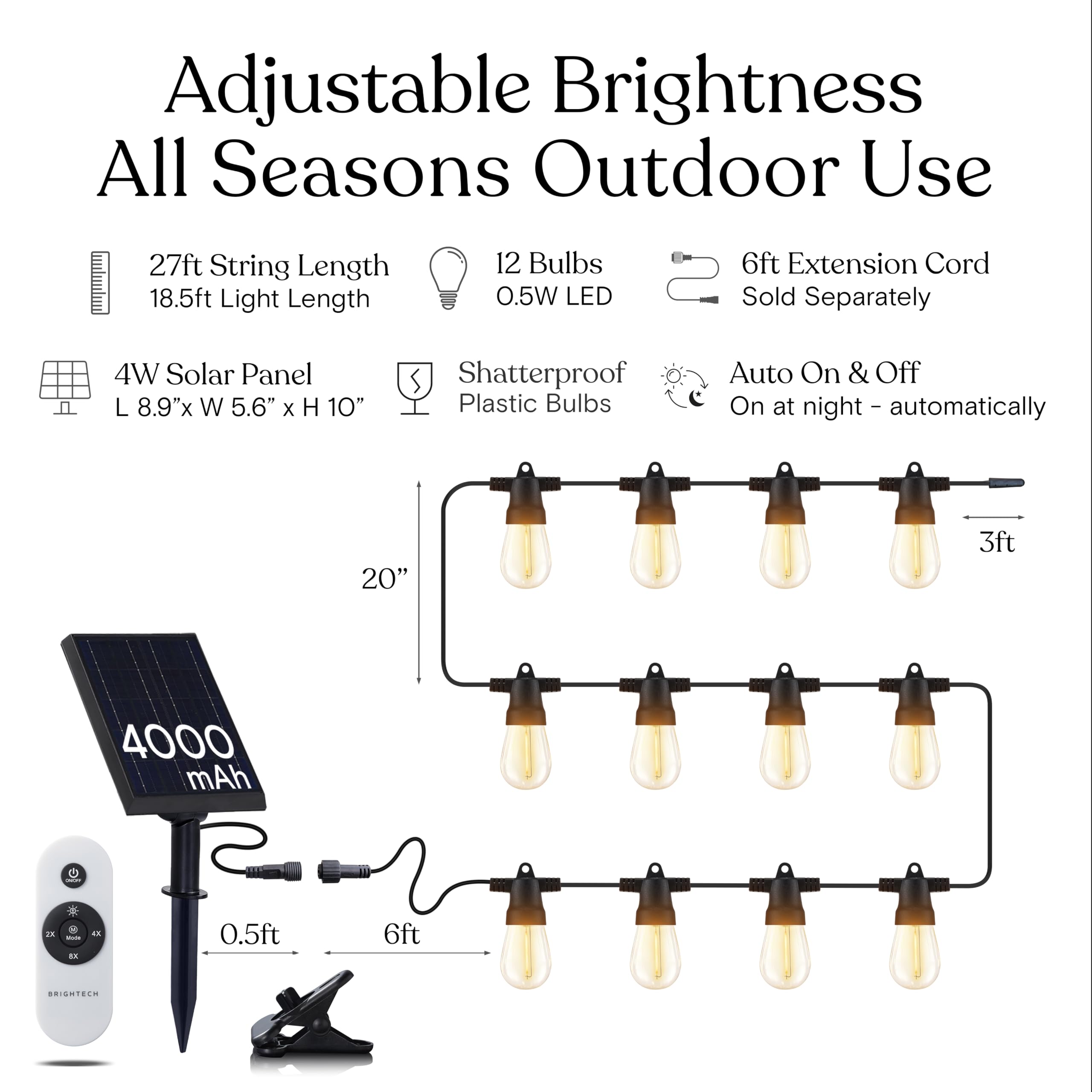 Brightech Ambience Pro waterproof slide switch stays protected during rain.