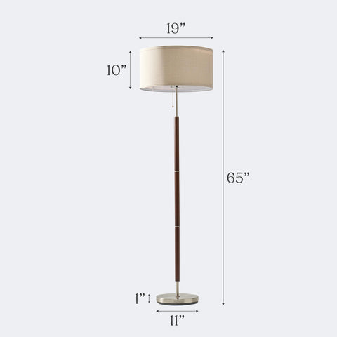 Brightech Carter ambient glow from cylindrical shade enhances calm spaces.