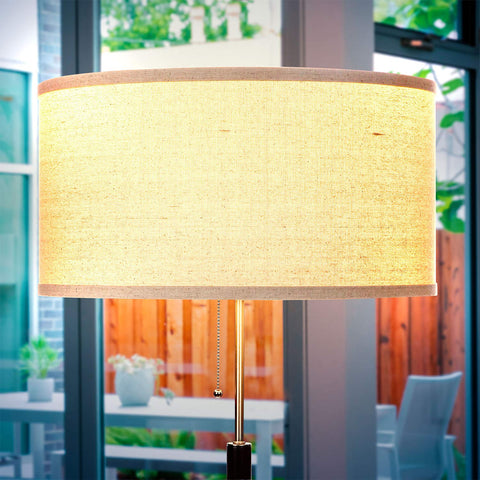 Brightech Carter elegant silver accents complement walnut finish.
