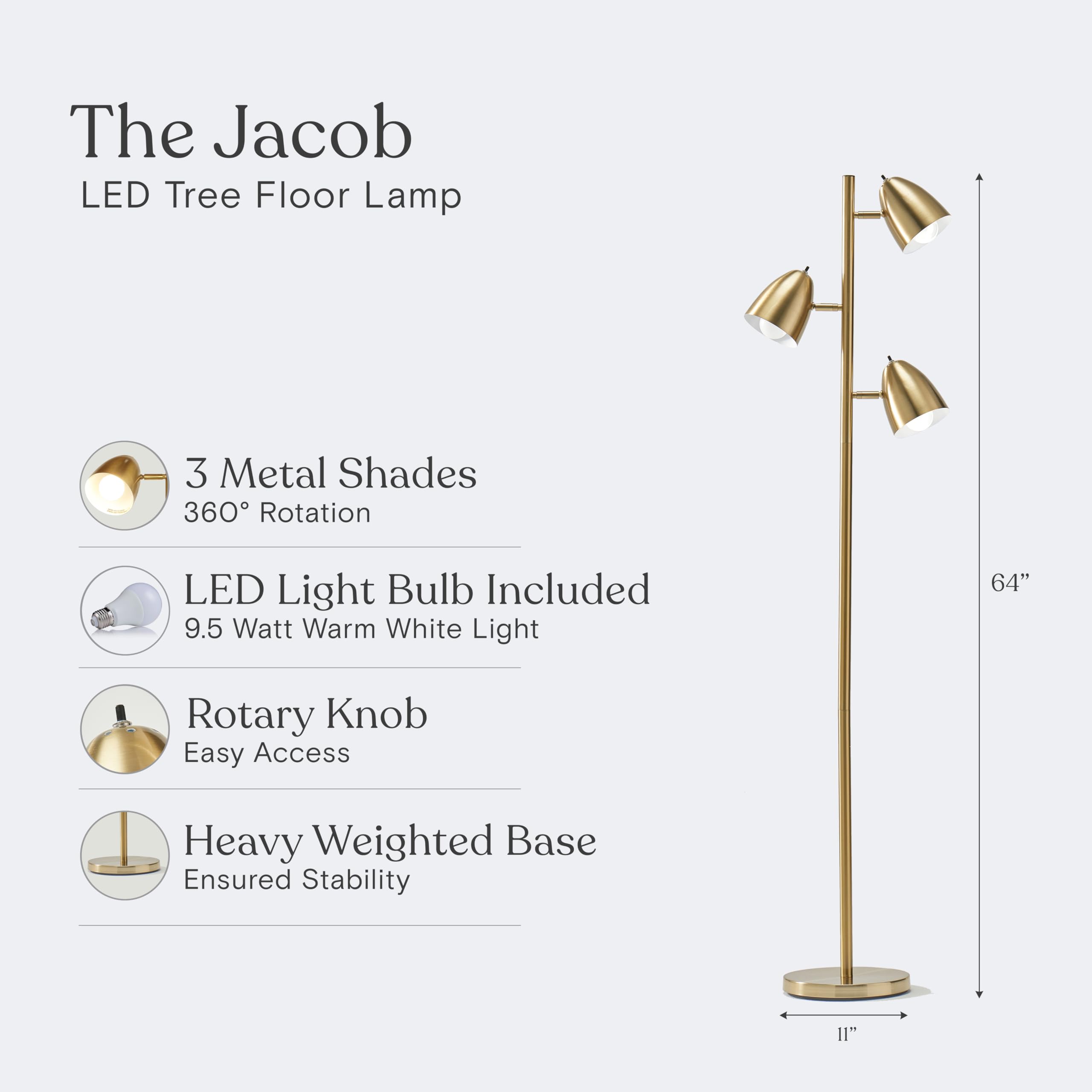 Brightech Jacob task light for bedrooms and craft spaces.
