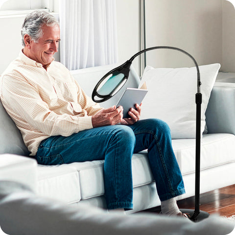 Brightech LightView Pro 24-inch gooseneck enables precise light and magnification.