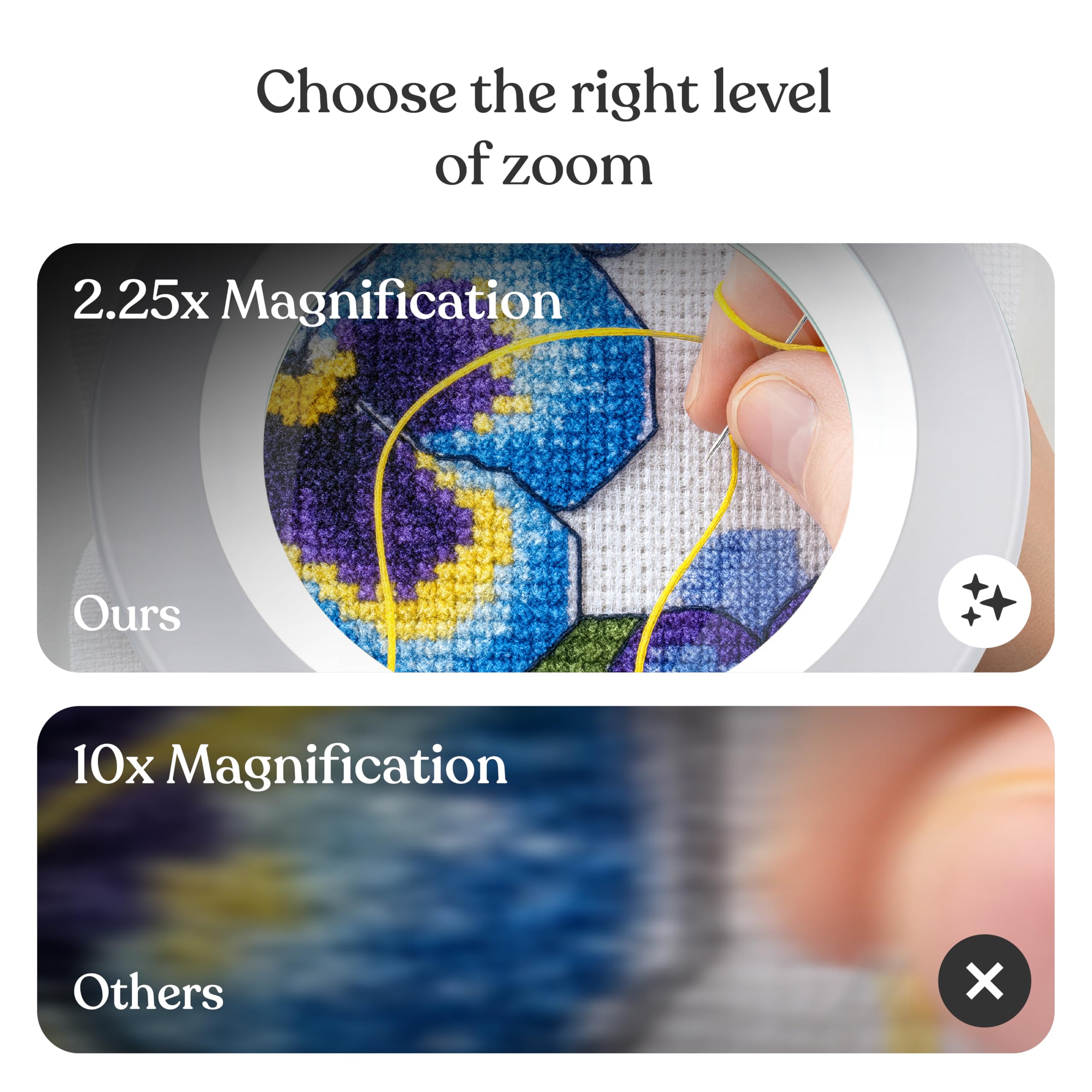 Three-year warranty backs the durable magnifying lamp.
