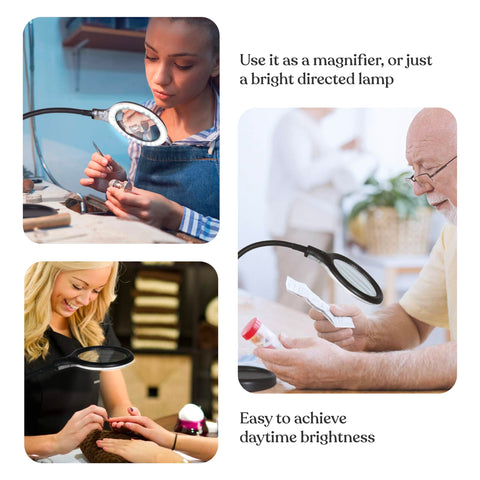 Brightech LightView Pro Flex close-work illumination reduces eye strain