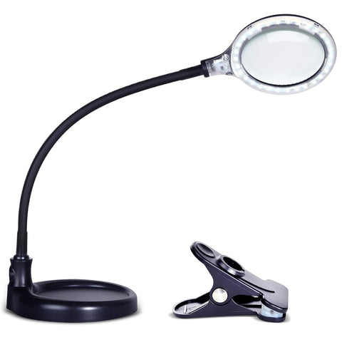 Brightech LightView Pro Flex magnifying desk lamp for precise reading and close work