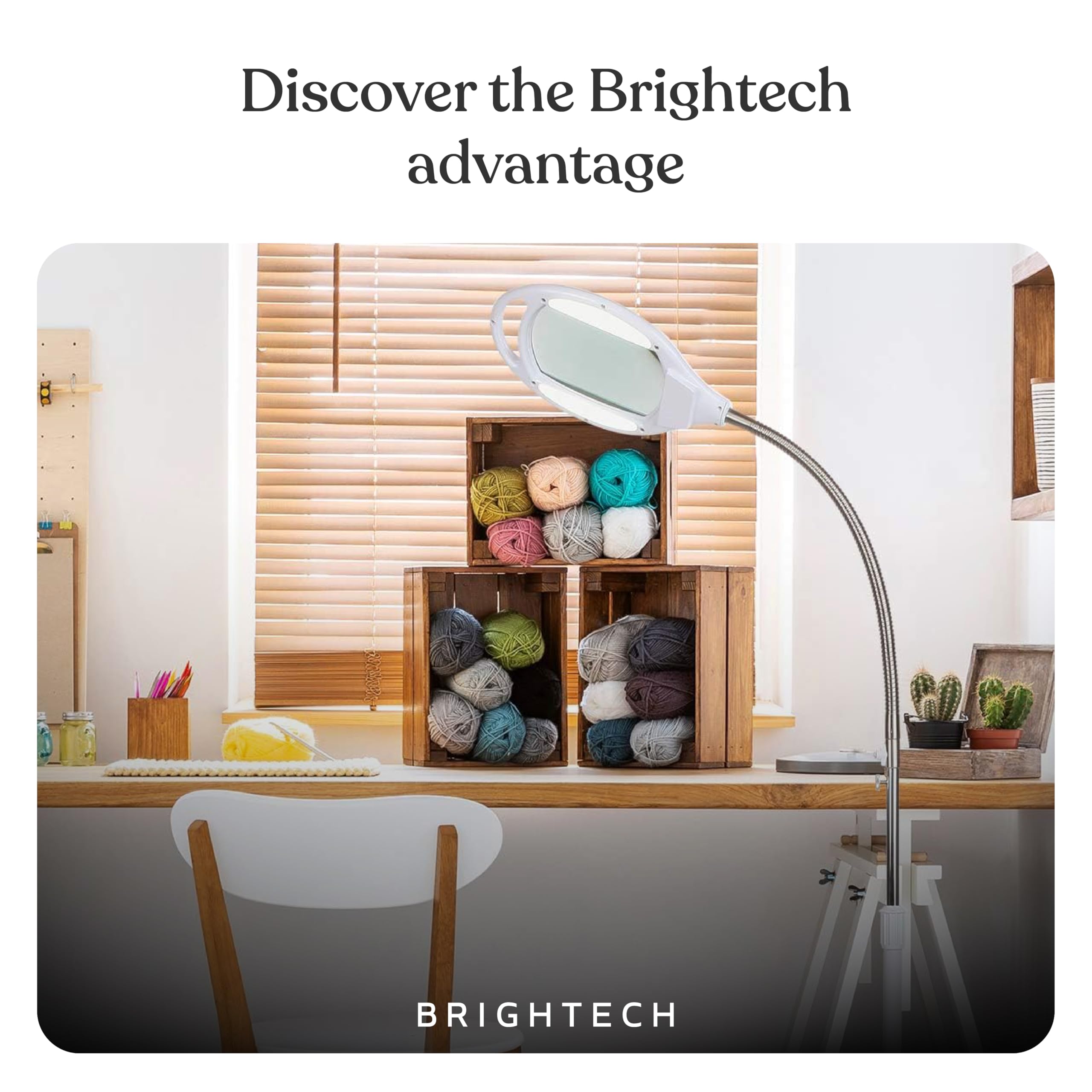 Brightech LightView Pro height adjustable gooseneck in use.