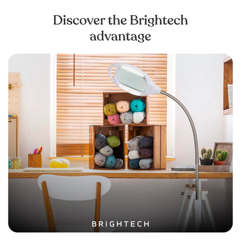 Brightech LightView Pro height adjustable gooseneck in use.