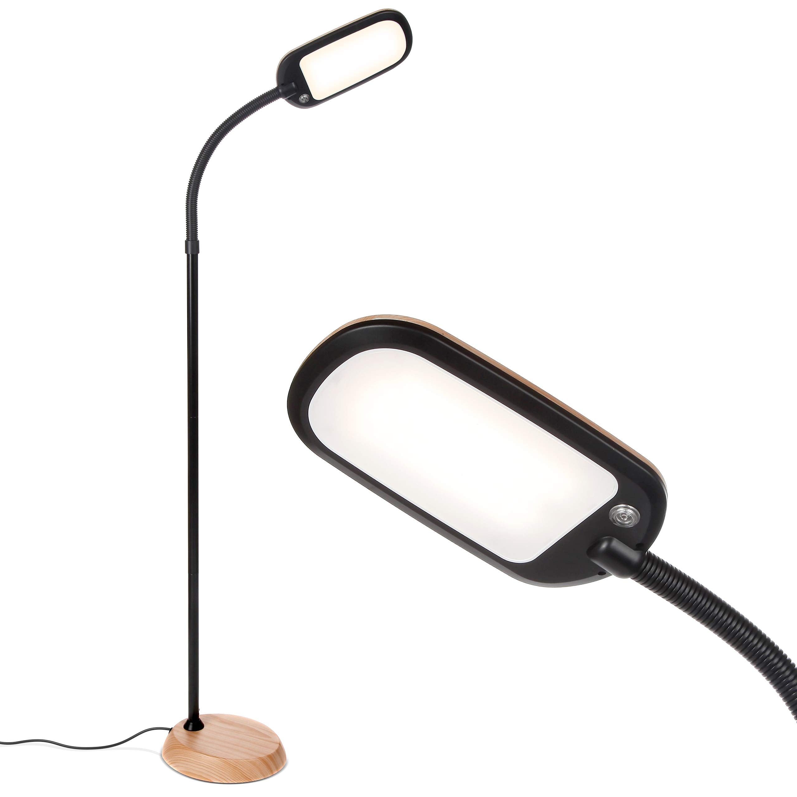 Brightech Litespan Slim base provides stable support for safe placement.
