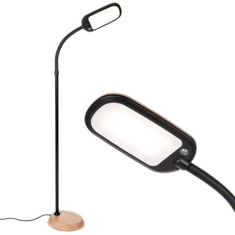 Brightech Litespan Slim base provides stable support for safe placement.