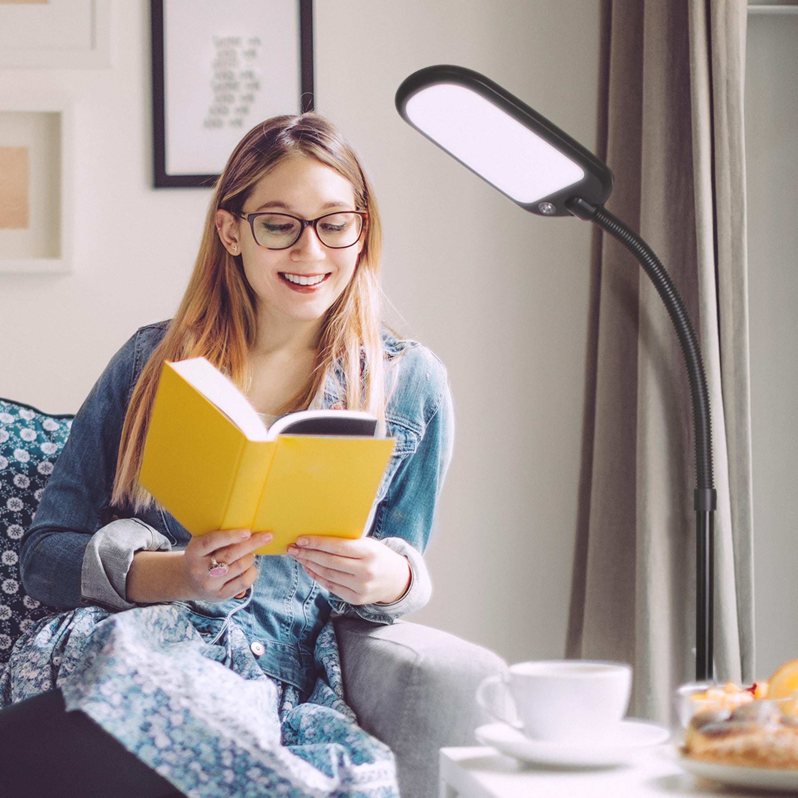 Cool-to-touch LEDs stay safe during long reading sessions.