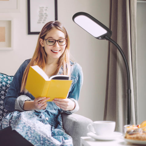 Cool-to-touch LEDs stay safe during long reading sessions.
