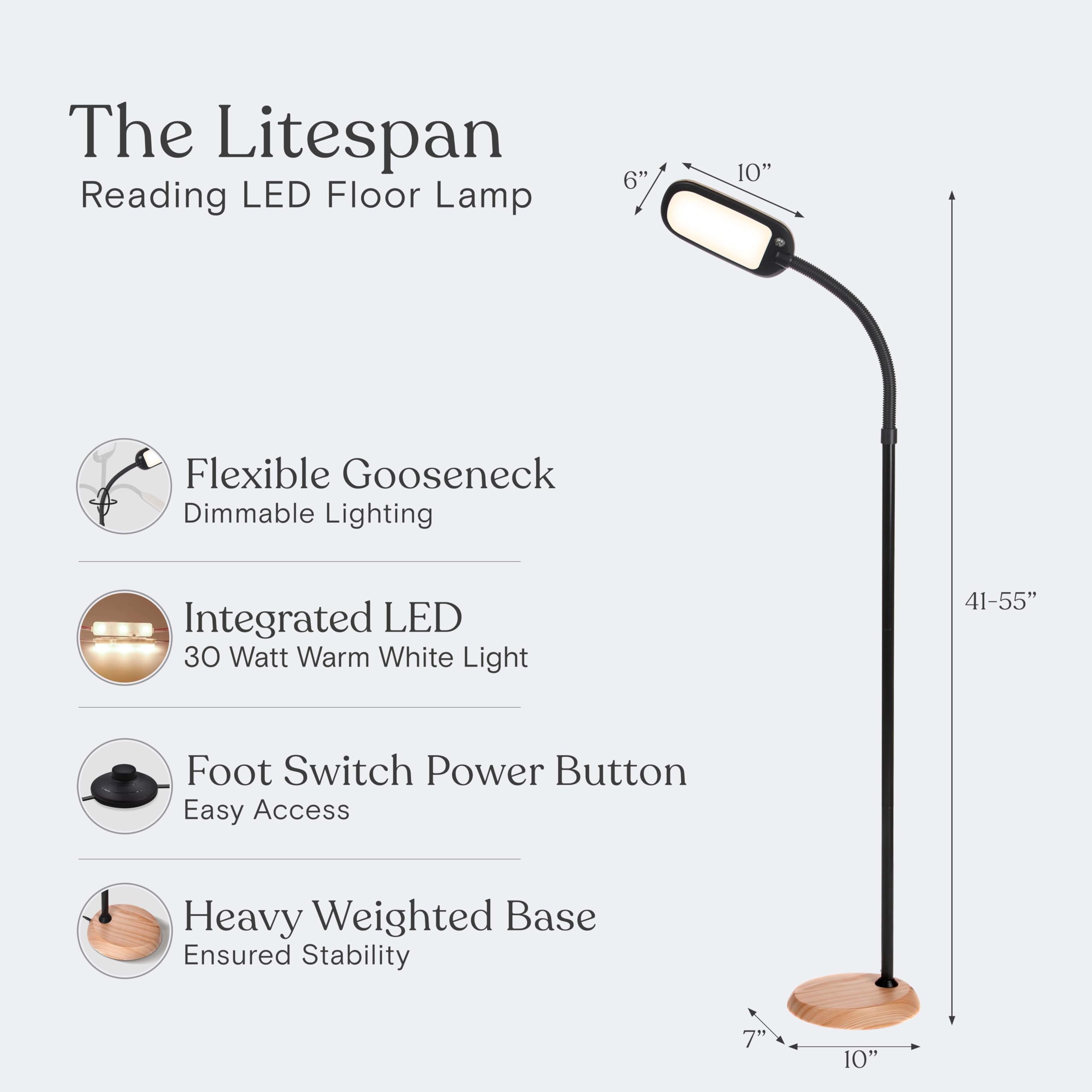Brightech Litespan Slim head concentrates bright, high-contrast light for close work.