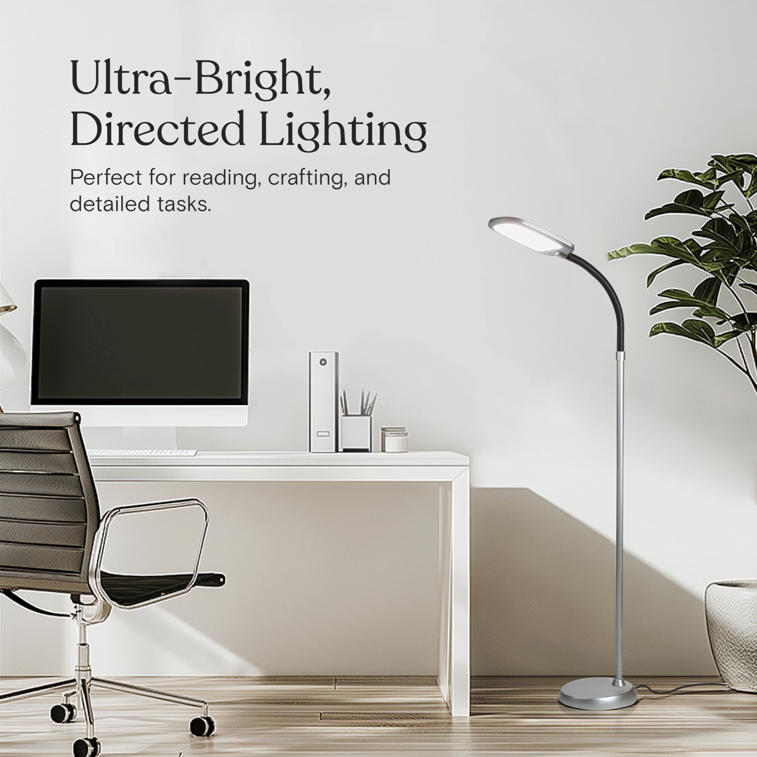 Brightech Litespan dimmable lamp for adjustable brightness during reading.