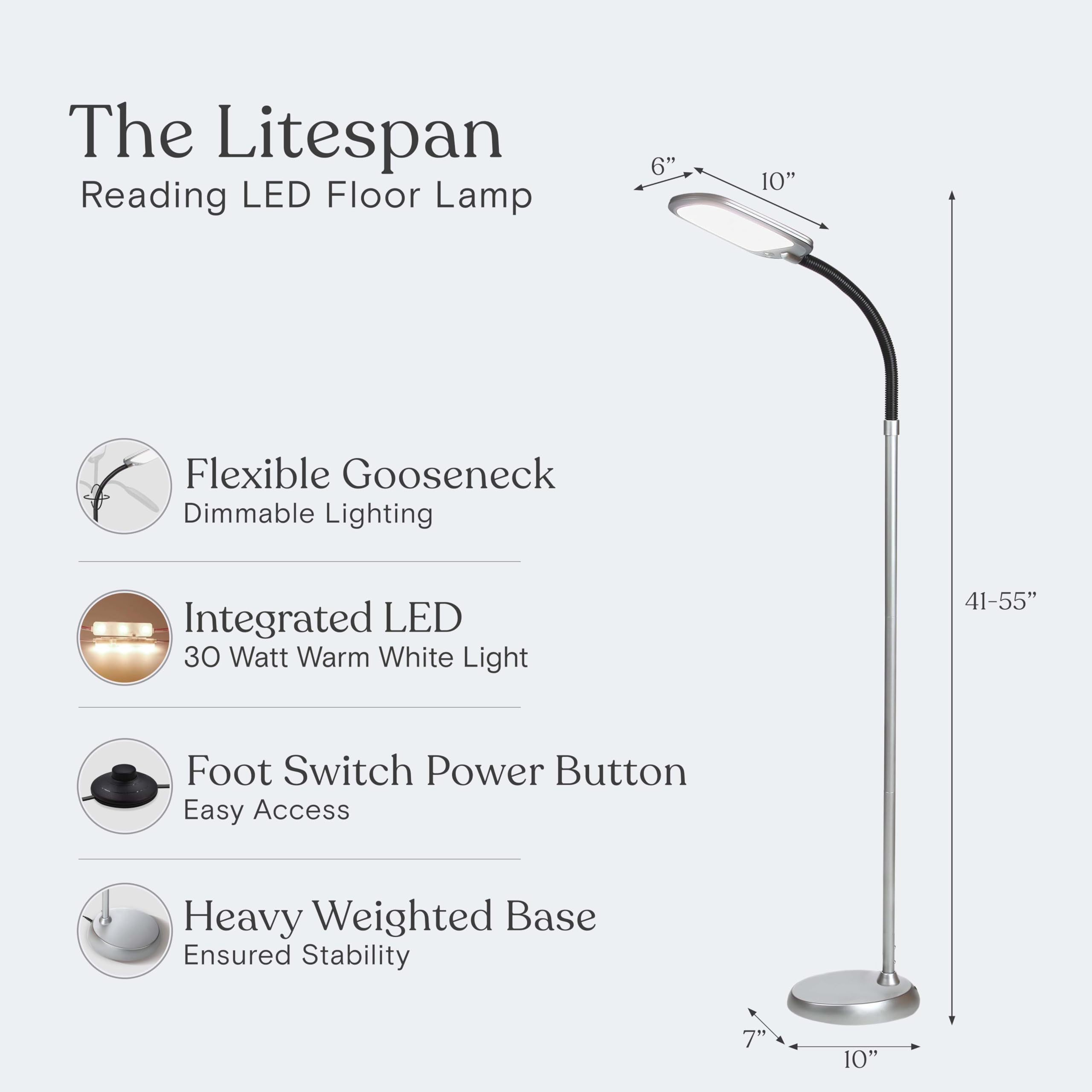 Brightech Litespan office task lighting with daylight temperature options.