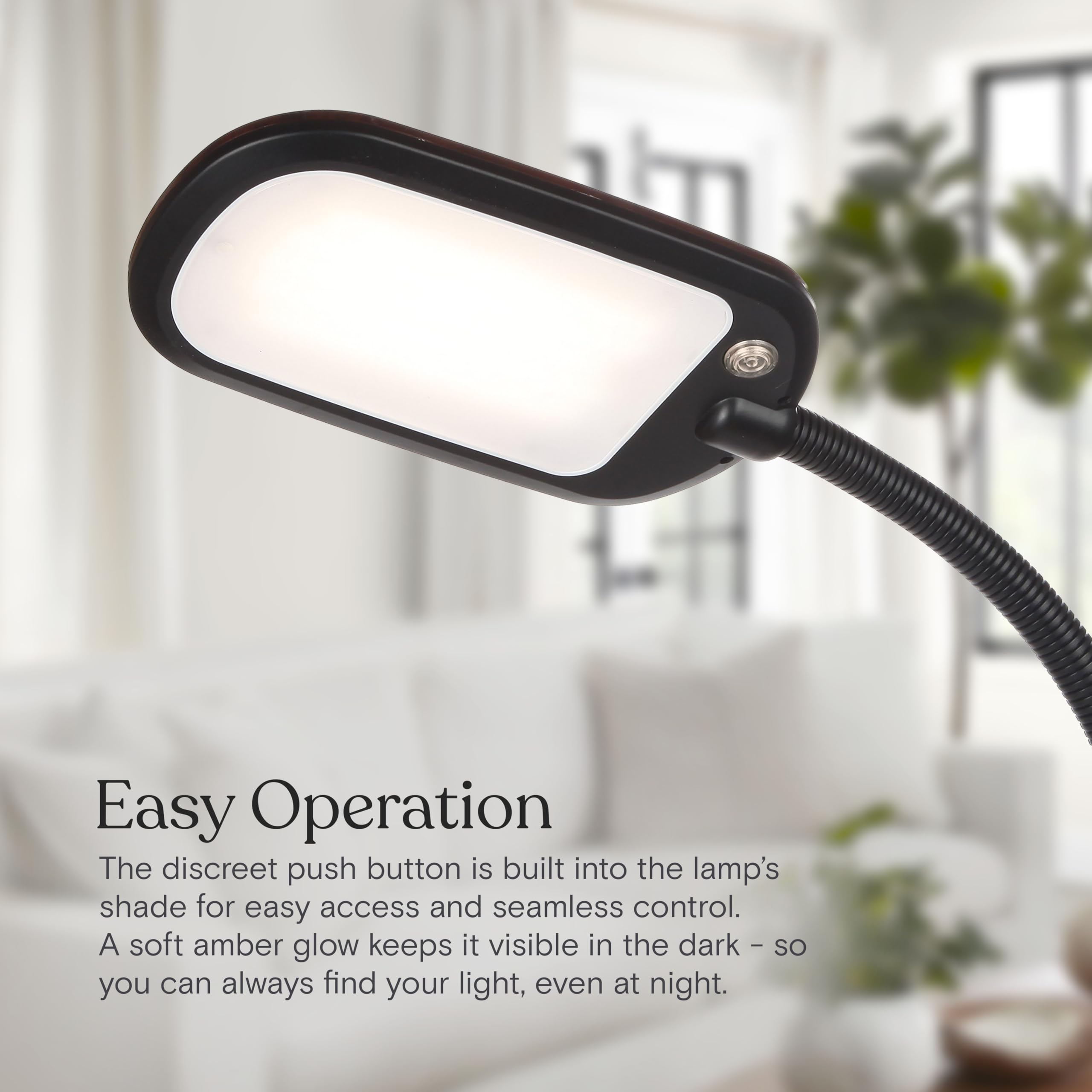 Reading area is well lit with Brightech Litespan Slim.