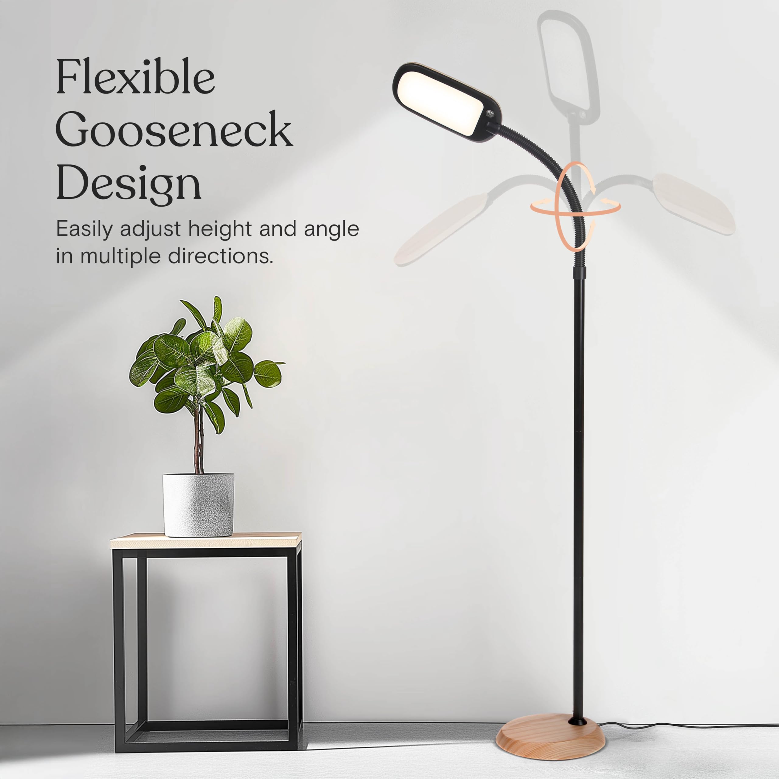 Brightech Litespan Slim in workspace tall design fits desks and corners.