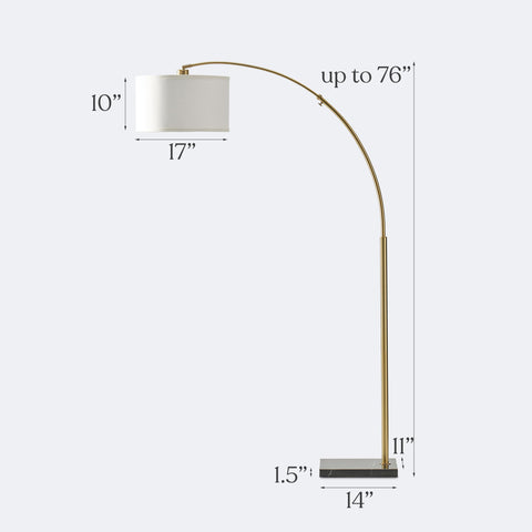Brightech Logan Arc lamp adds contemporary style to bedroom décor