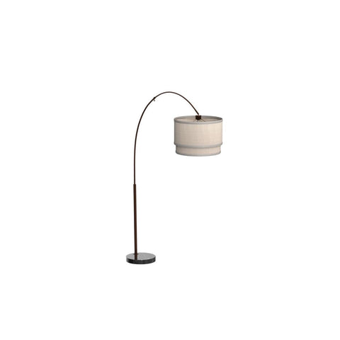 Brightech Mason Arc Lamp bronze finish enhances mid-century and contemporary decor.