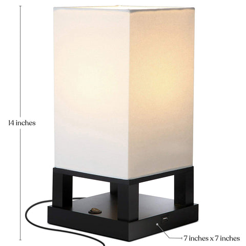 Compact design suitable for bedside tables and desks