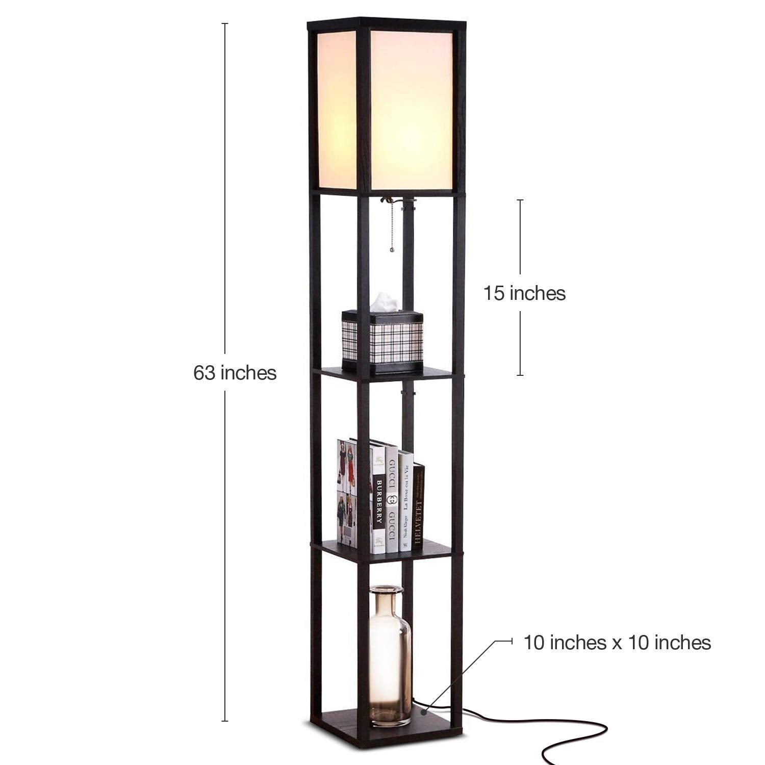 Brightech Maxwell combines lighting and storage for a tidy living space
