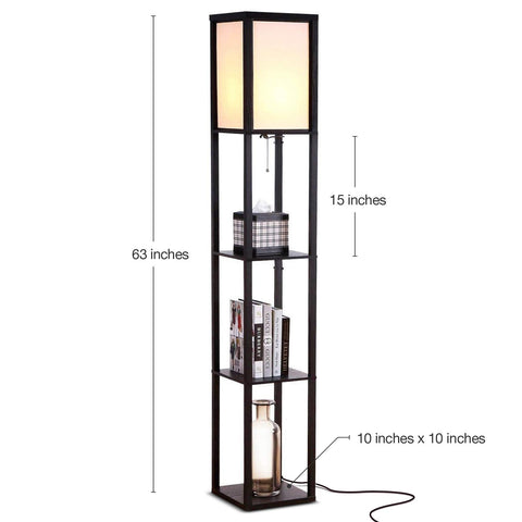 Brightech Maxwell combines lighting and storage for a tidy living space