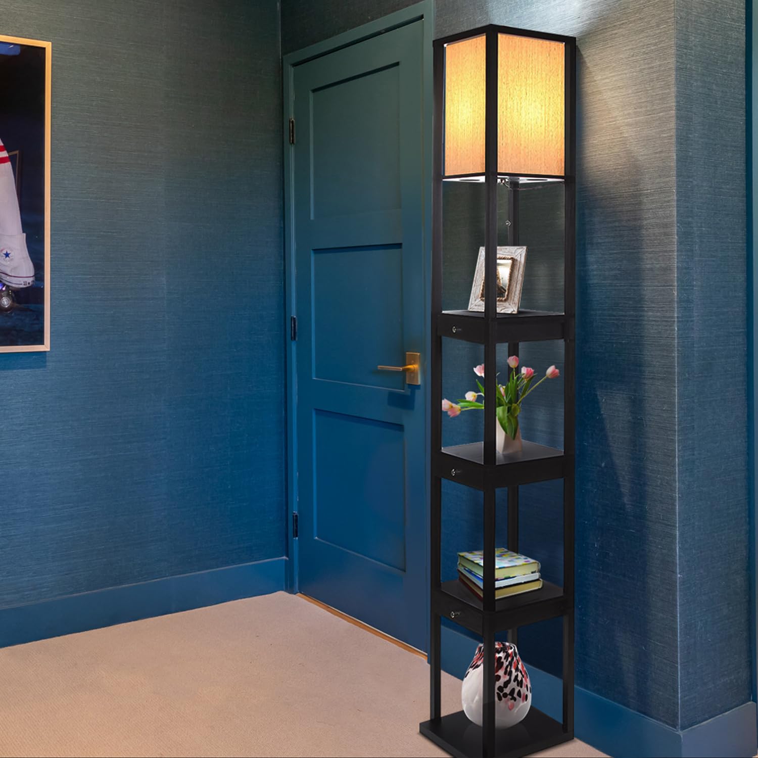 Brightech Maxwell Drawer Edition corner placement enhances room layout.