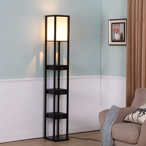 Brightech Maxwell Drawer Edition dark wood-toned frame adds modern contrast.