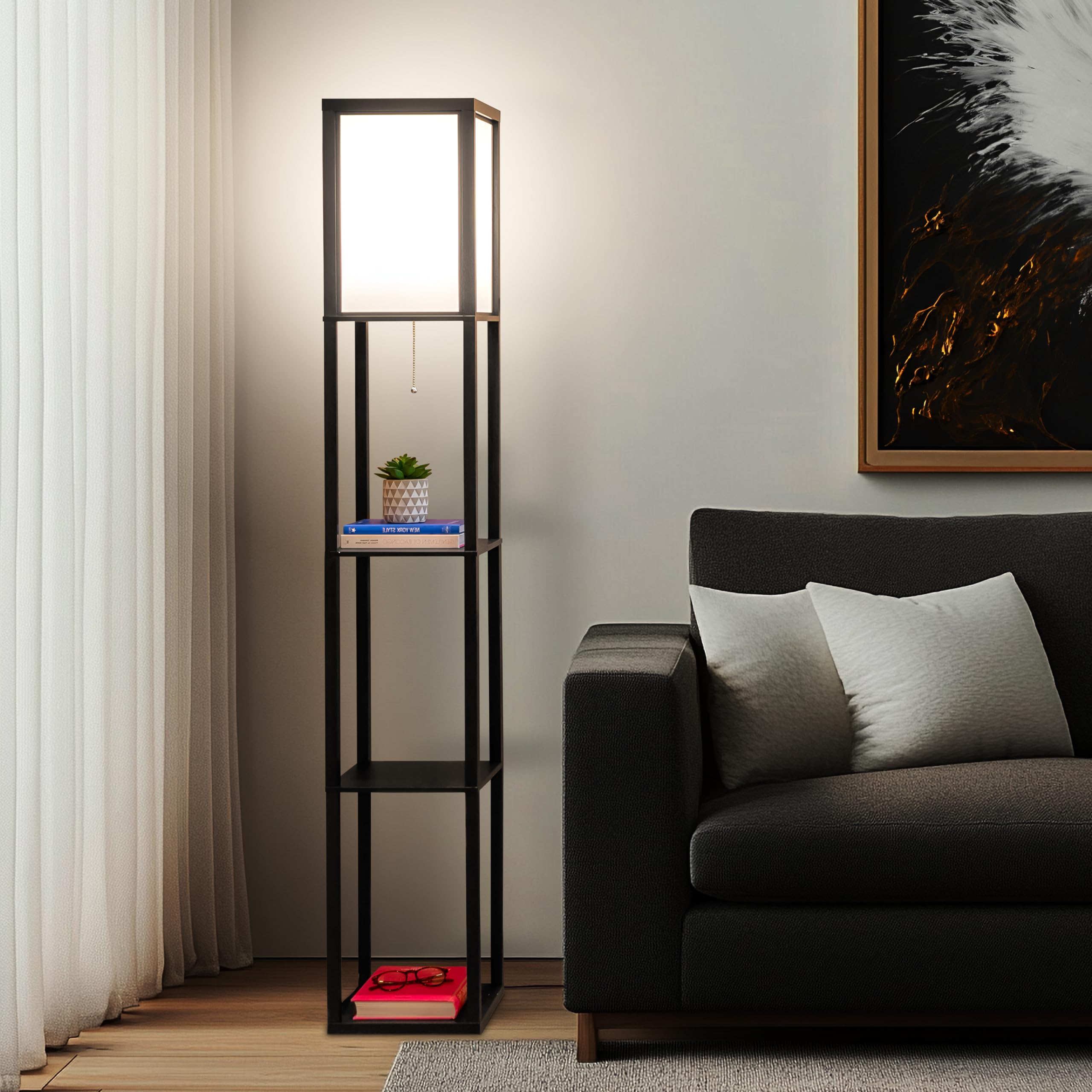 Warm 3000K LED creates inviting illumination without glare