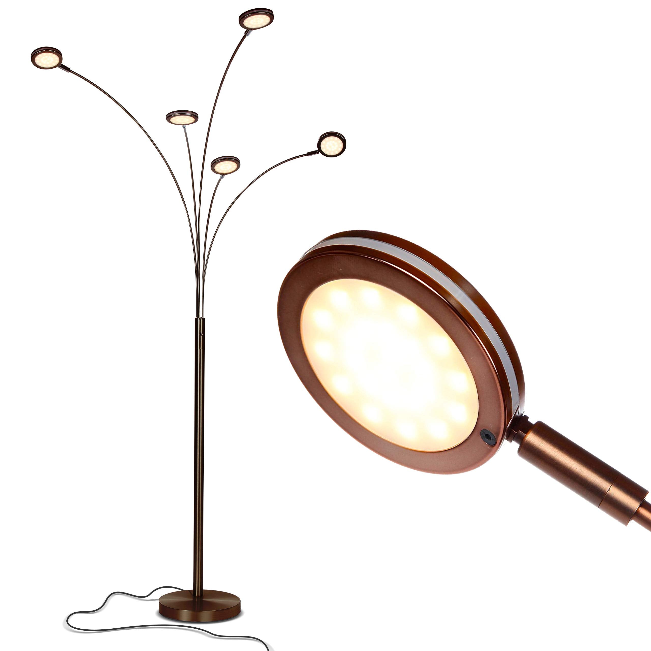 Brightech Orion Arc Lamp overview with dramatic arched design for bright living spaces