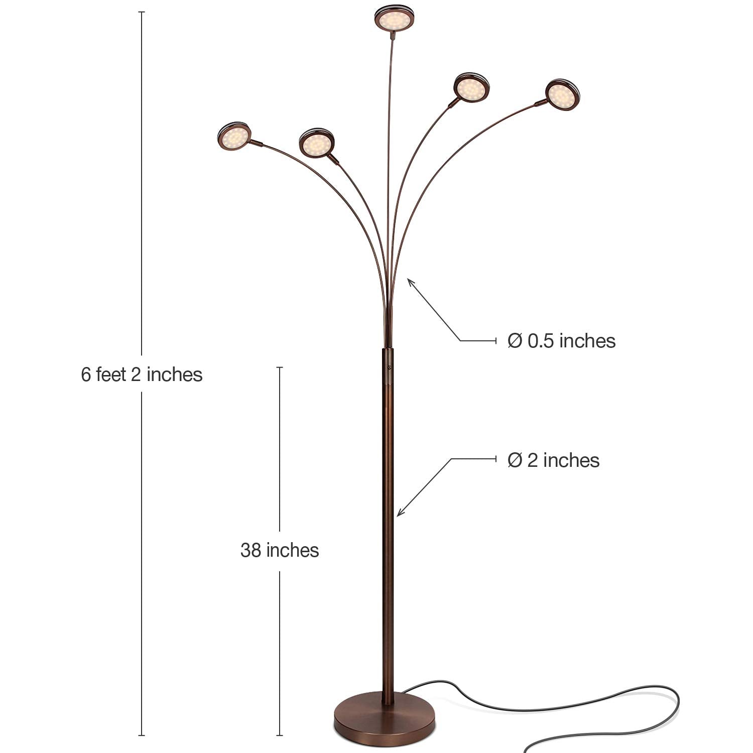 Brightech Orion Arc Lamp ideal over a couch for reading and relaxing