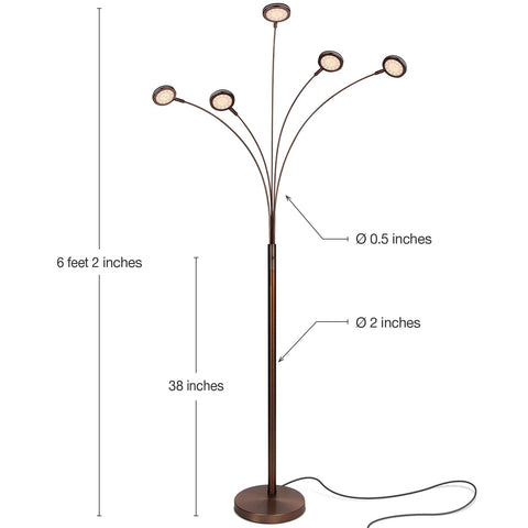 Brightech Orion Arc Lamp ideal over a couch for reading and relaxing