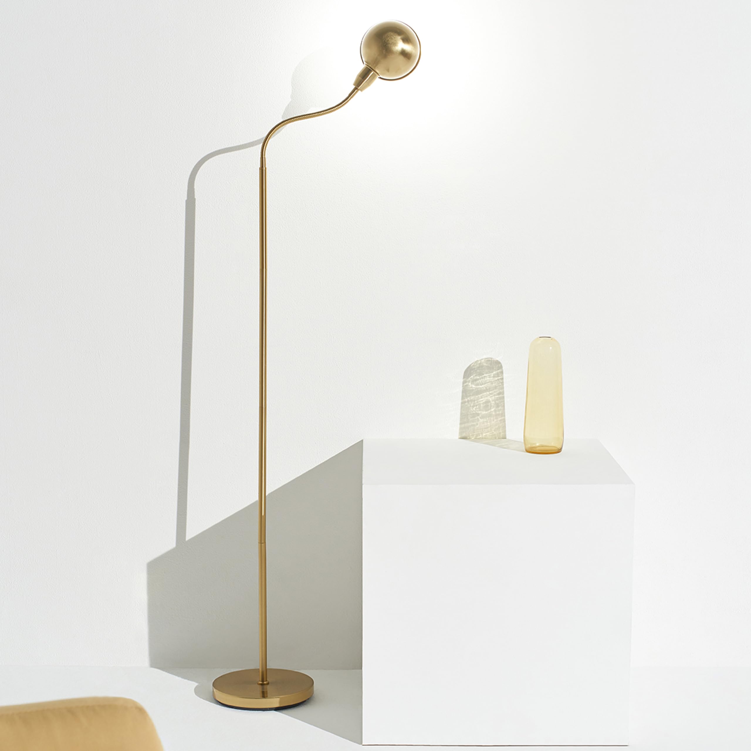Brightech Regent brass gold finish adds vintage modern flair.