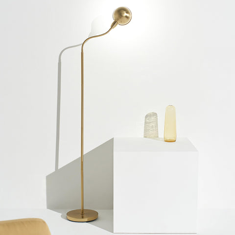Brightech Regent brass gold finish adds vintage modern flair.