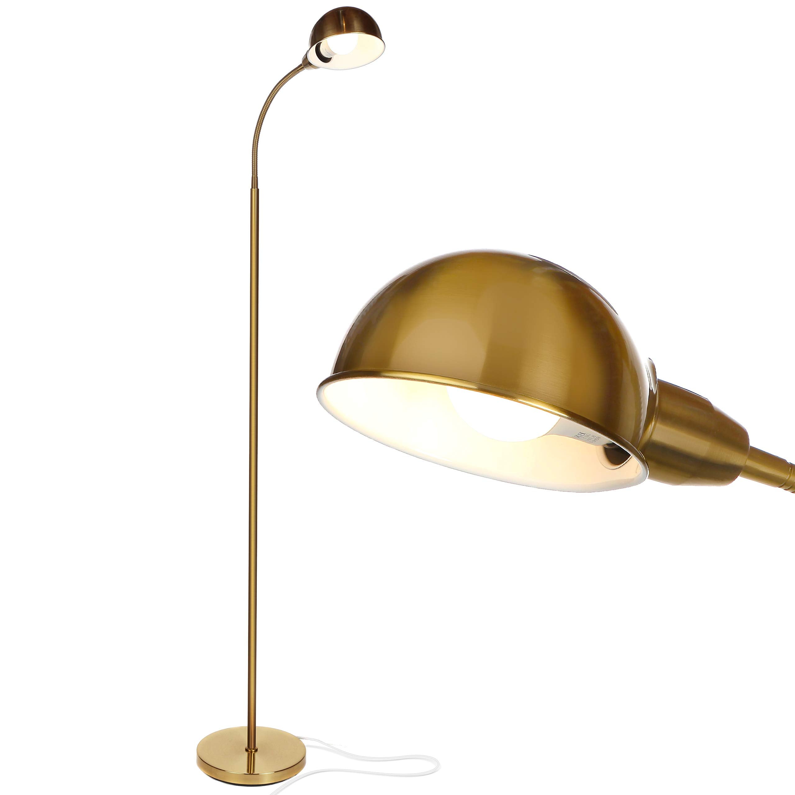 Brightech Regent LED floor lamp base view shows a space-saving silhouette.
