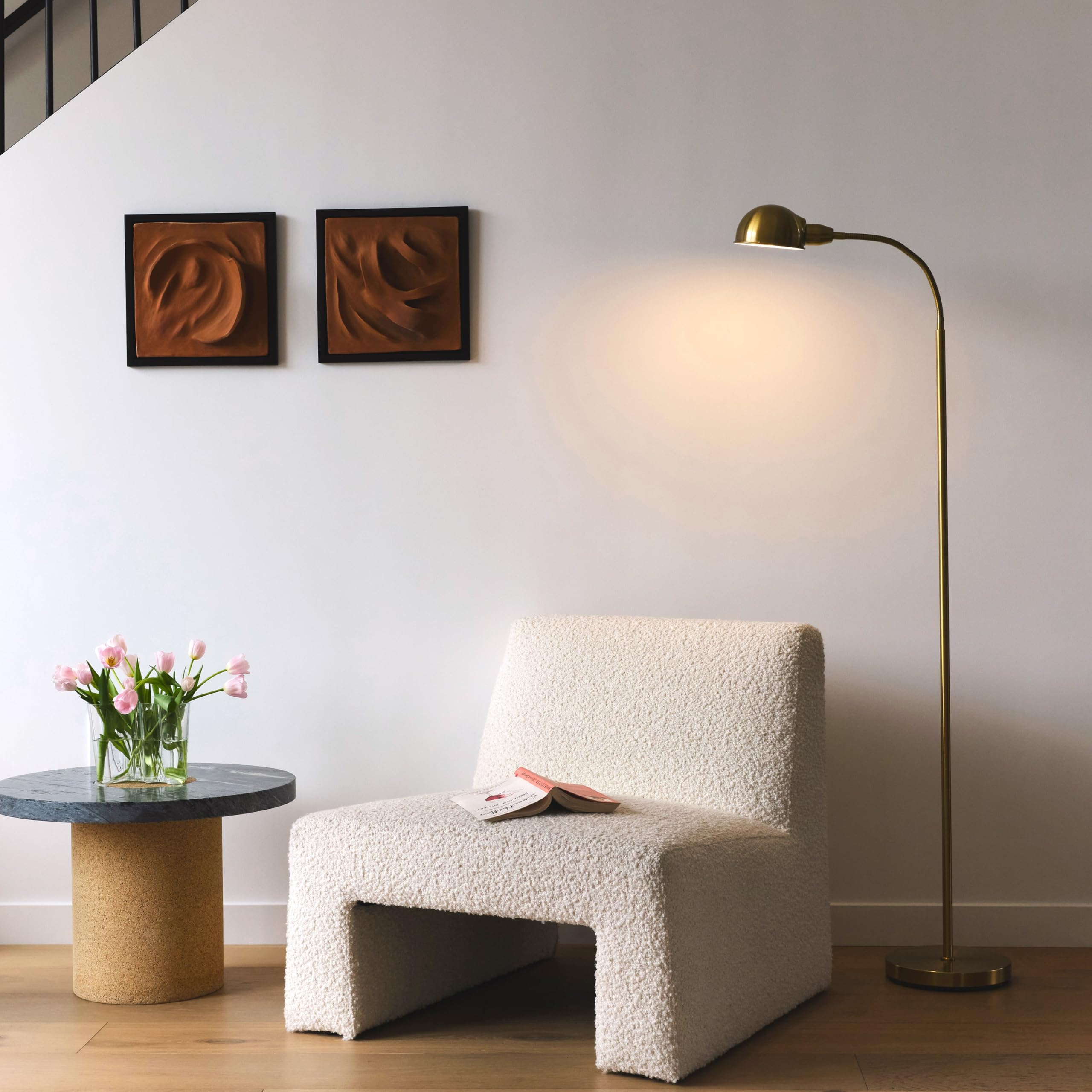 Brightech Regent gooseneck head enables precise, directed lighting.