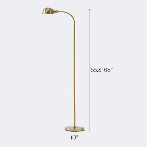 Brightech Regent sturdy base minimizes tipping in busy rooms.