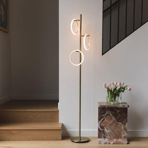Brightech Saturn living room setup demonstrates centerpiece appeal and ambient lighting.