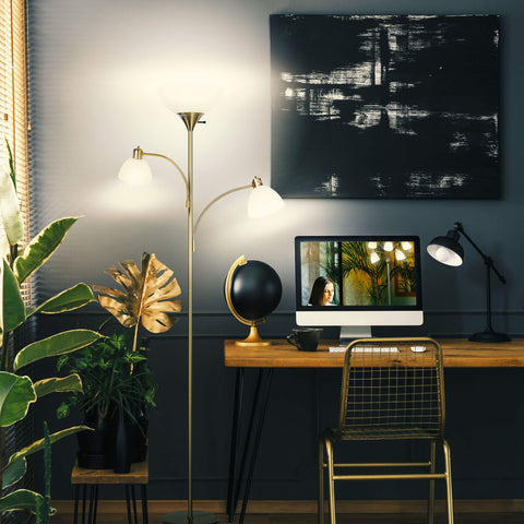 Brightech Sky Dome enhances living room ambience for reading and relaxation.