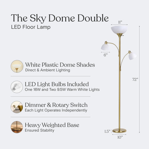 Brightech Sky Dome close-up shades diffuse light to reduce glare.
