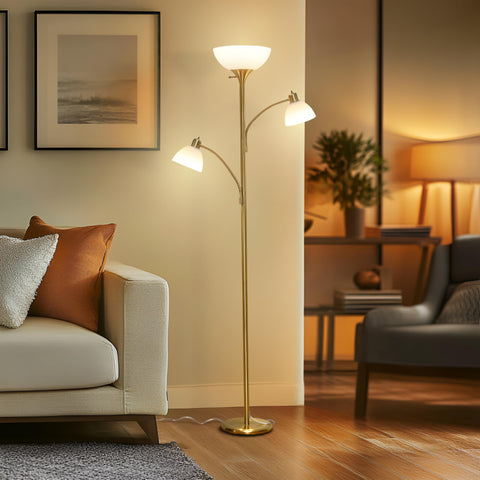 Brightech Sky Dome with side reading arms ideal for task lighting in living spaces.