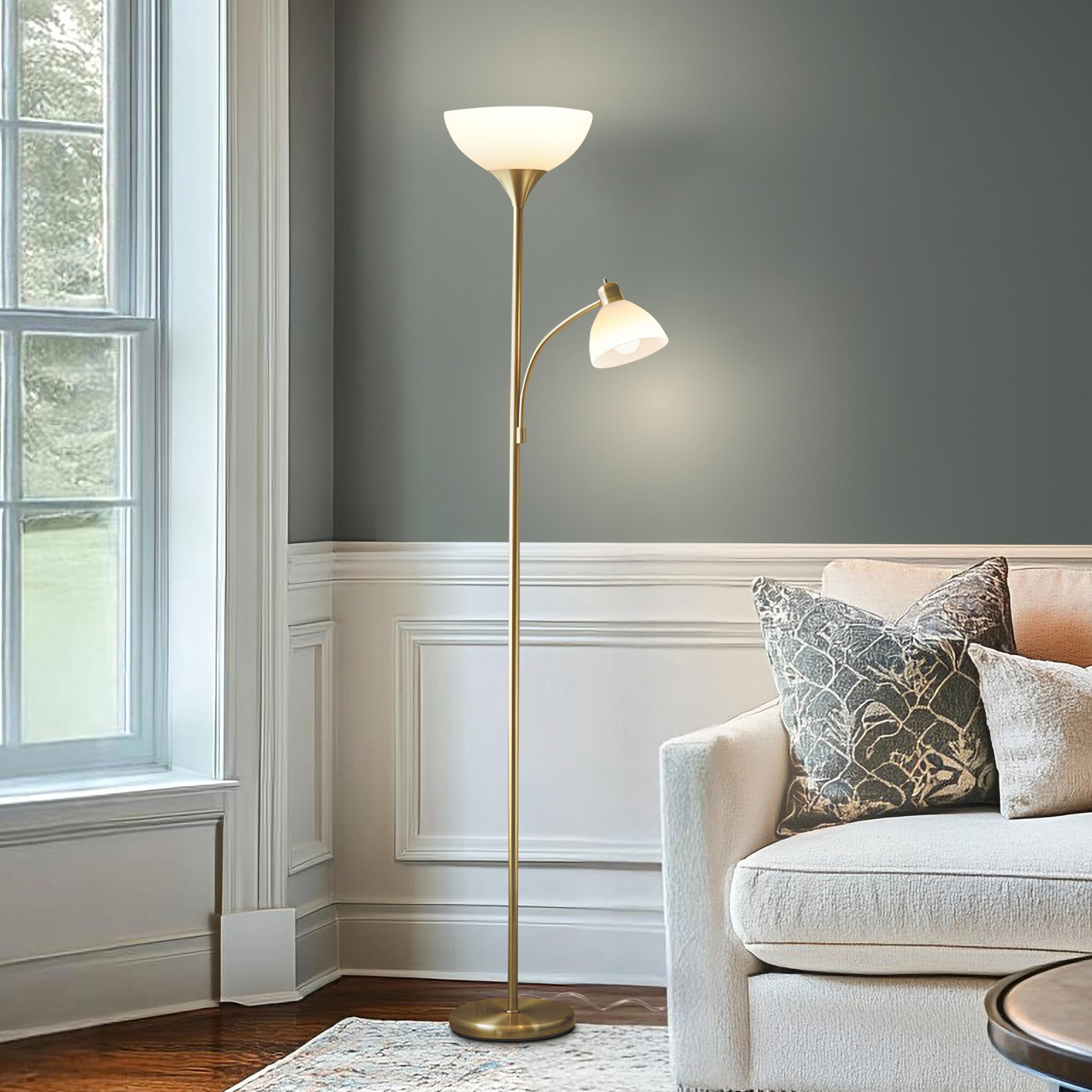 Brightech Sky Dome Plus base and shade for balanced room lighting and reduced glare.