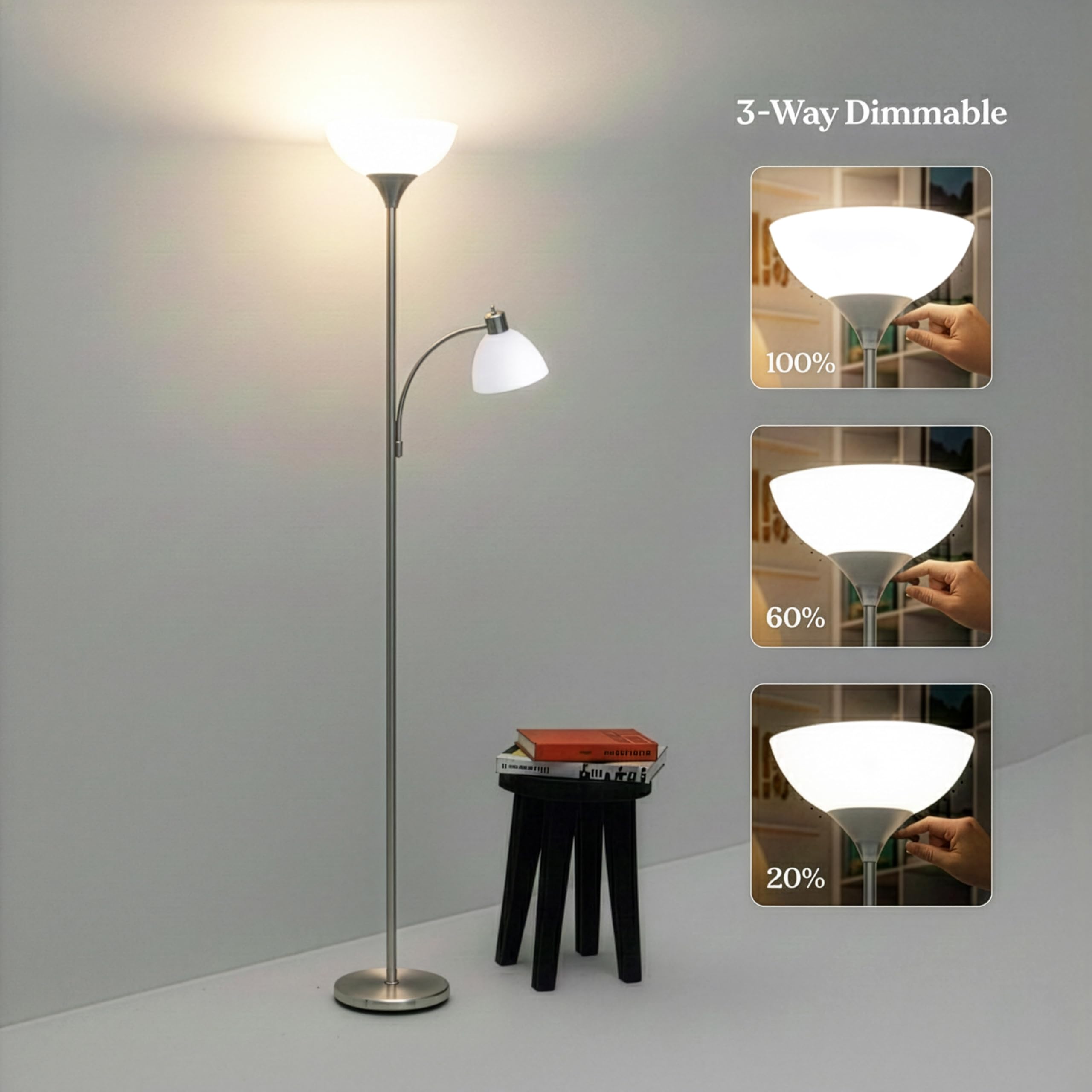 Brightech Sky Dome Plus dimmer control offers customizable brightness.