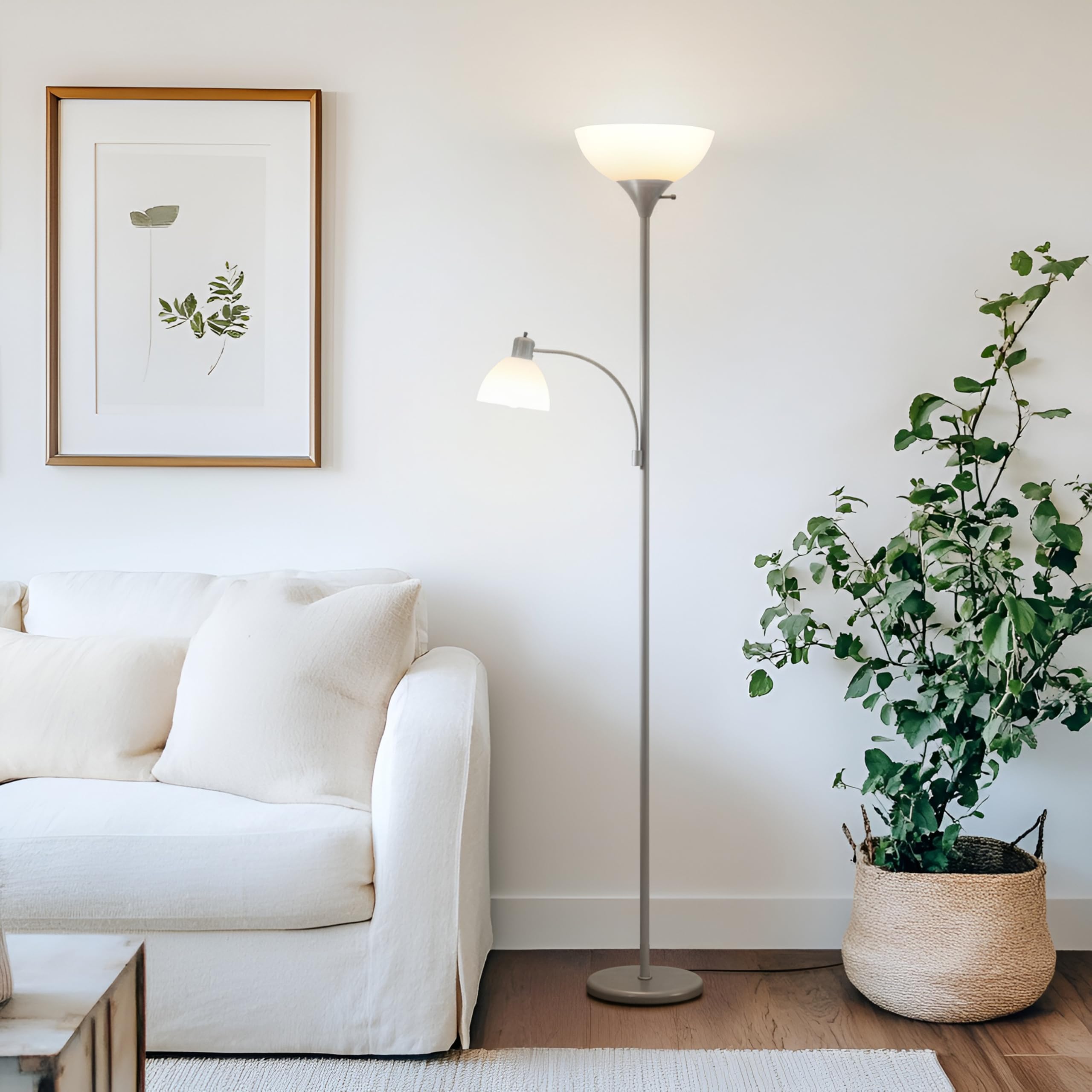 Brightech Sky Dome Plus dome shade diffuses light for comfortable ambient illumination.