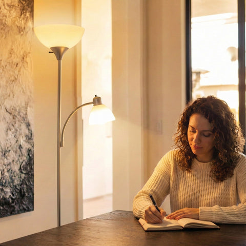 Brightech Sky Dome Plus two LED bulbs deliver efficient, long-lasting light.