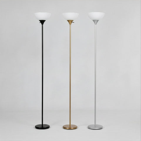 Brightech Sky Dome tall torch lamp fits under furniture for space saving