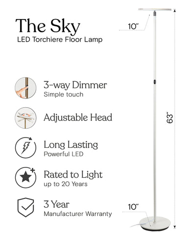 Brightech Sky LED head delivers warm 3000K light with slender profile