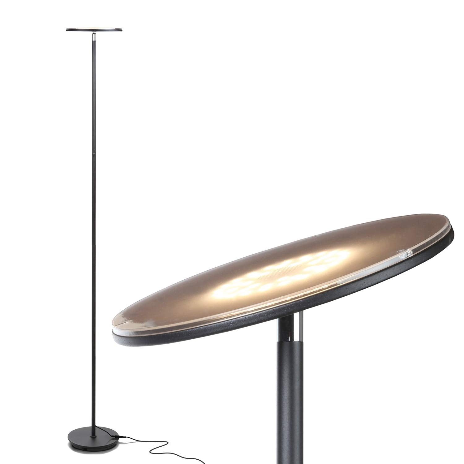 Brightech Sky LED floor lamp assembly for quick setup and even lighting.