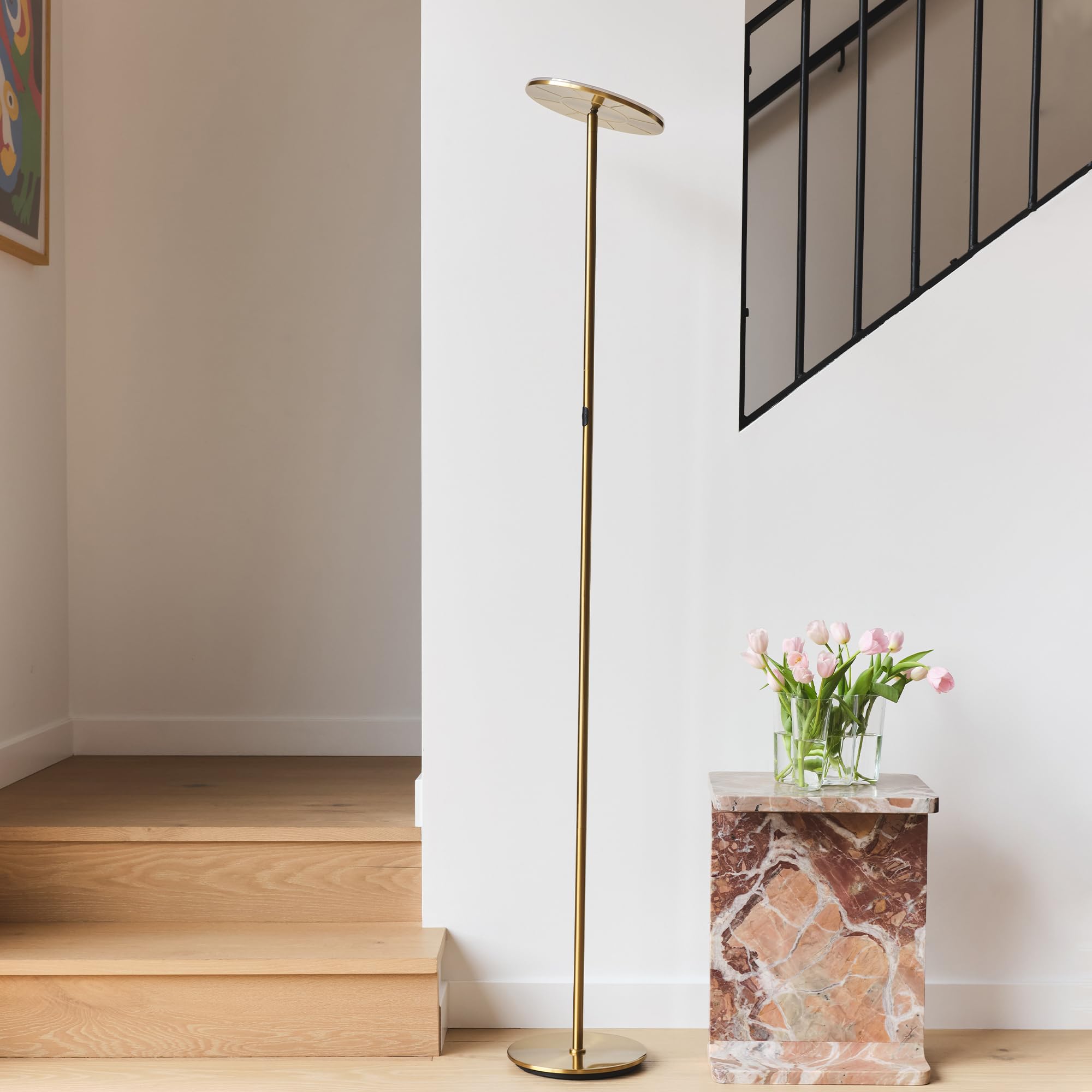 Brightech Sky floor lamp rotating-head directs light for reading and tasks
