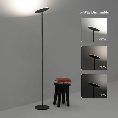 Brightech Sky 8‑pound weighted base increasing lamp stability
