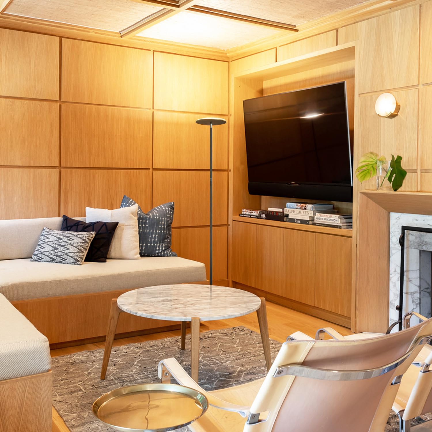 Brightech Sky warm 3000K glow creates a cozy atmosphere.
